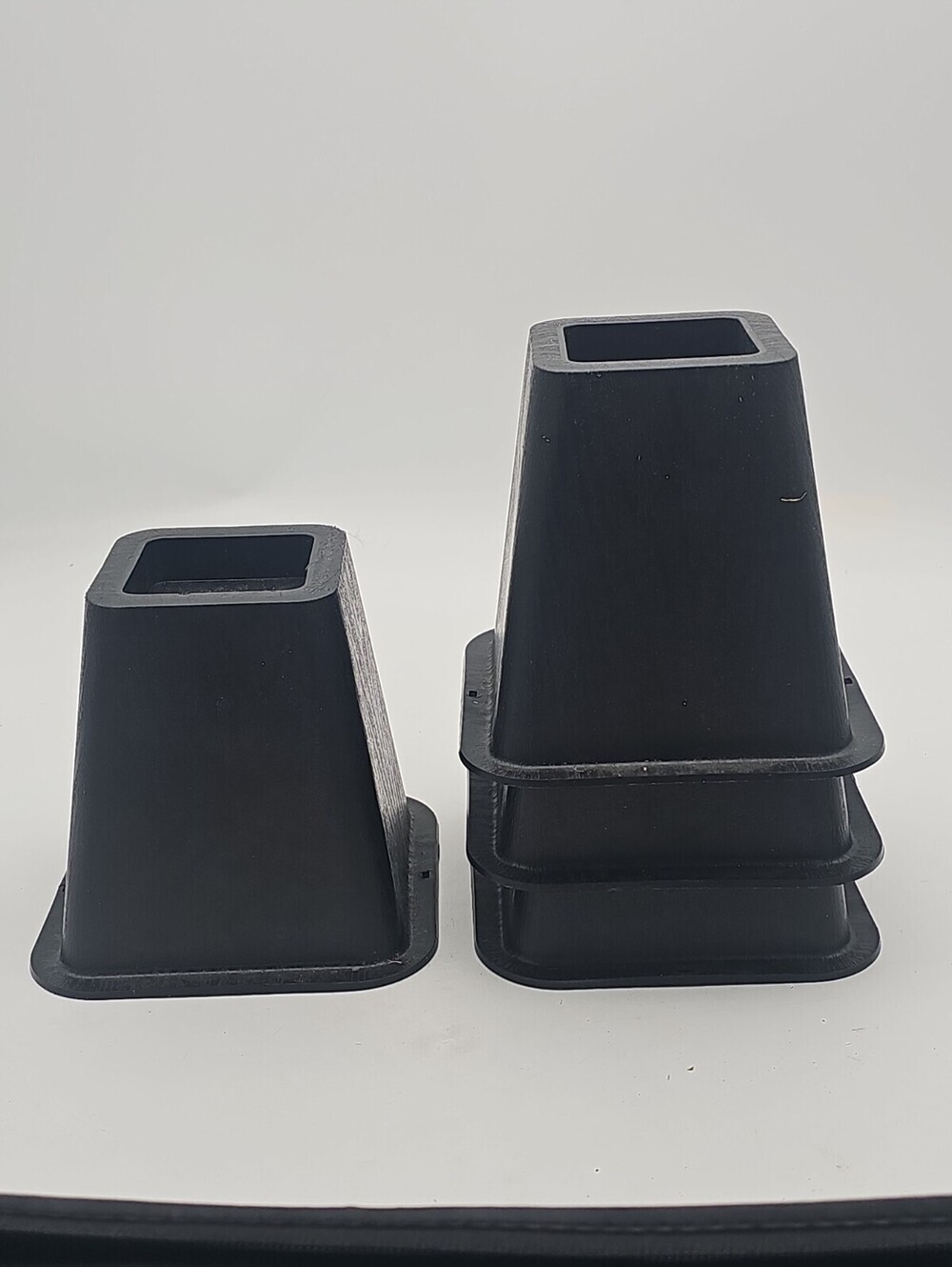 Bed Risers 4 Pack Black 5-6 ” Raise Your Bed to Create Storage Space